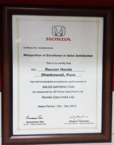 Recognition of Excellence in Sales